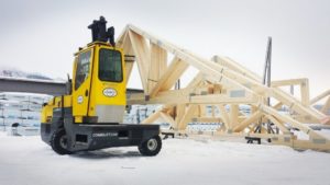 Yellow Combilift Forklift Used Outdoors