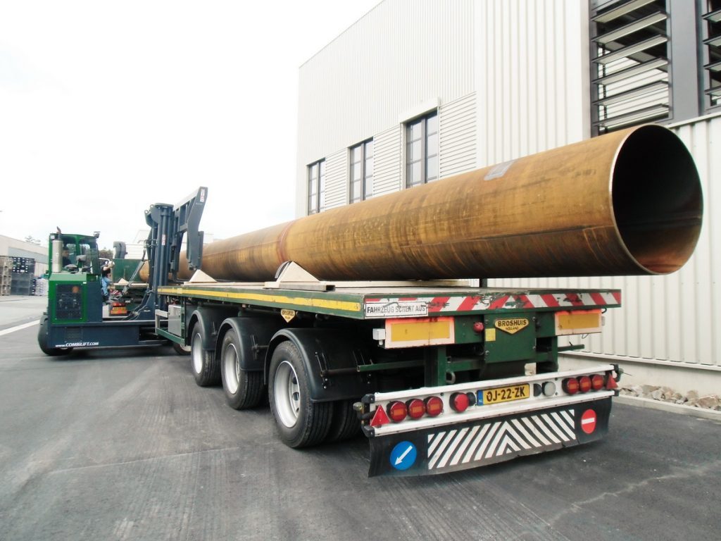 Material Handling Equipment Moving Large Tubes