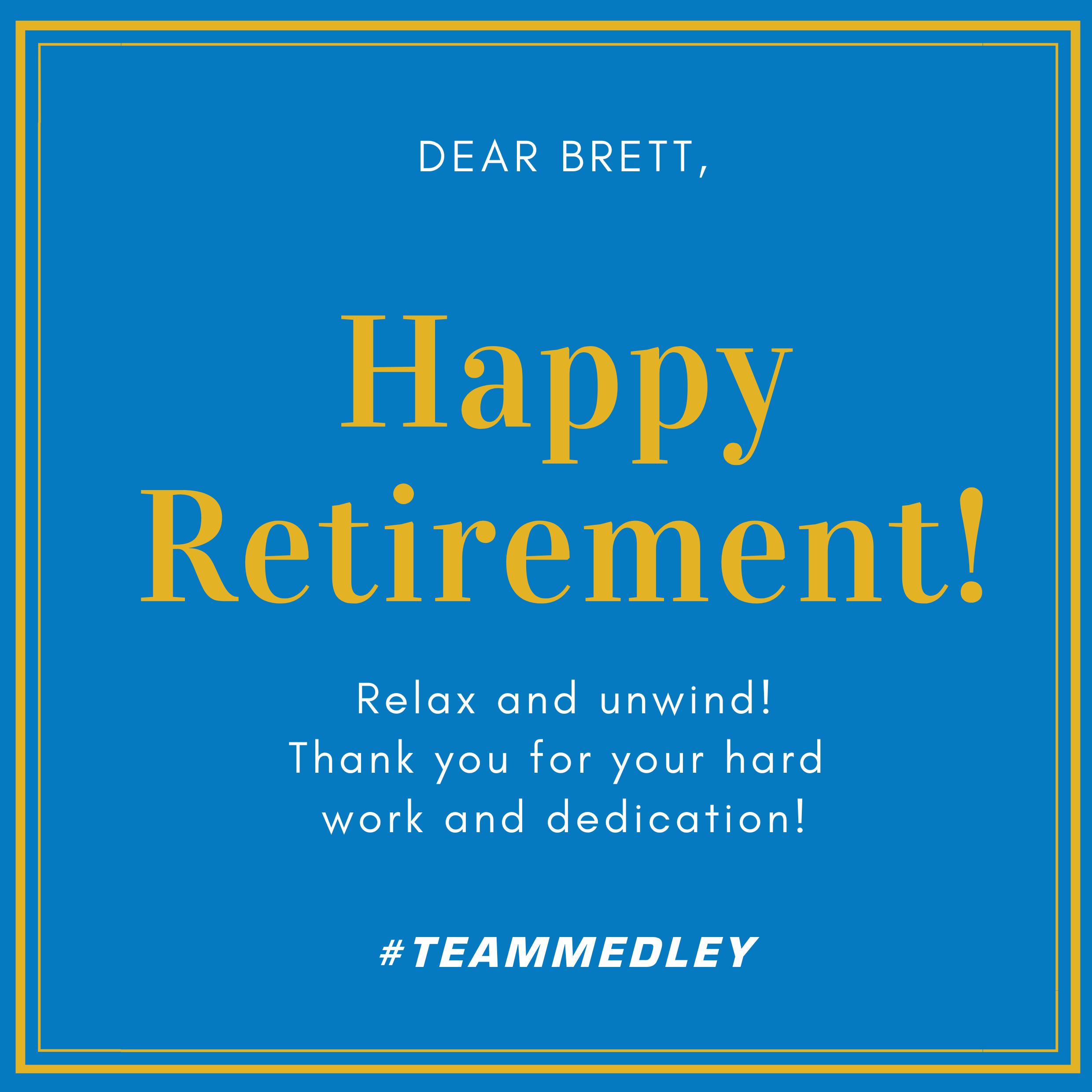 Retirement Announcement