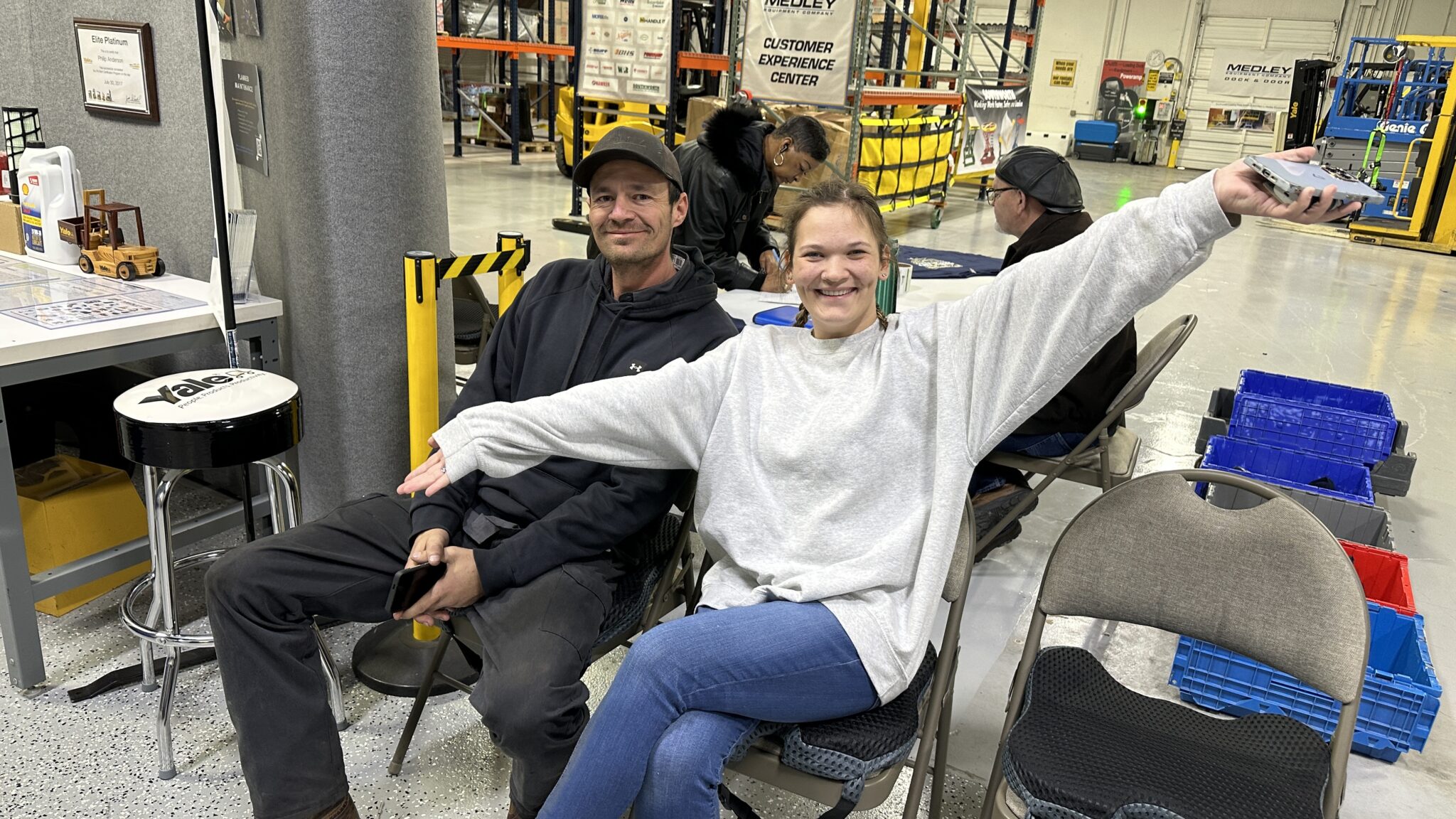 "Sunshine" (can you imagine why she's nicknamed that??) our always smiling Centralized Rentals rock star Happy to be donating along side our OKC Shop Forman!