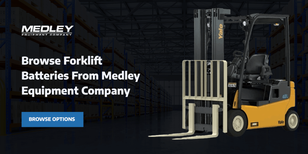 Browse Forklift Batteries From Medley Equipment Company